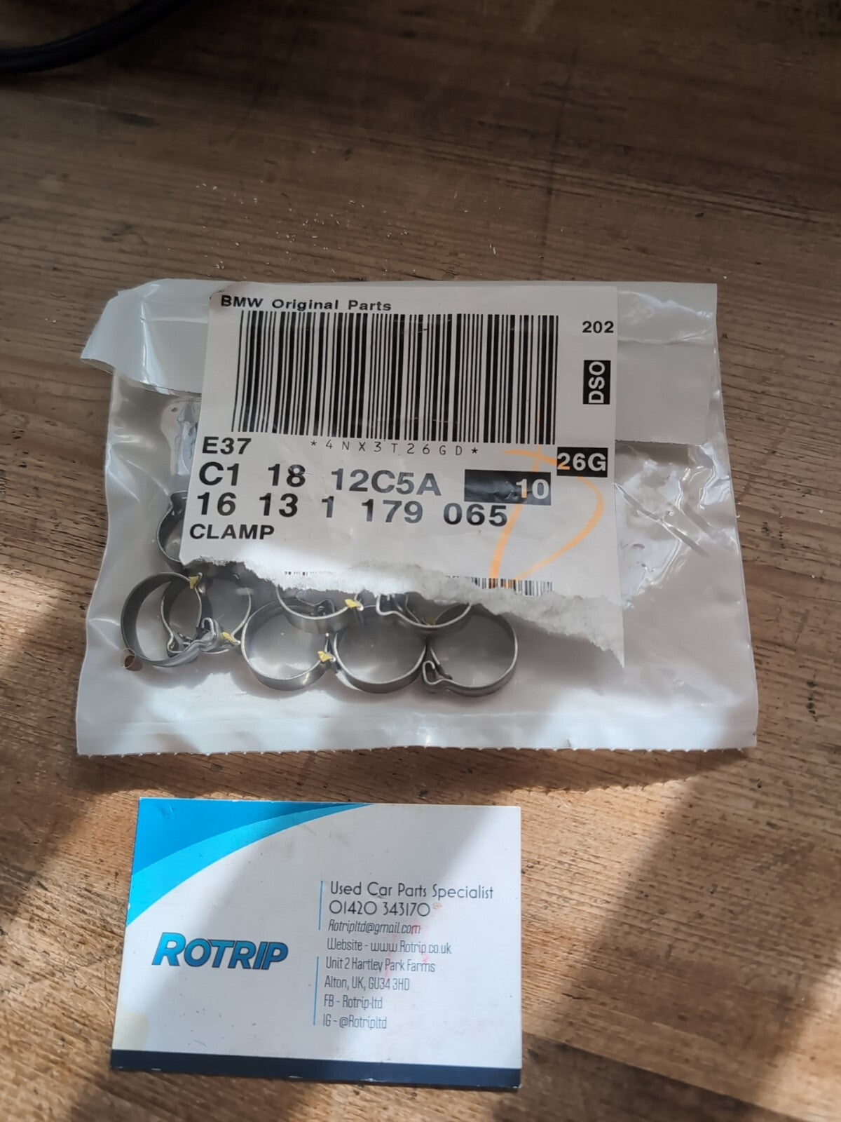 BMW Hose Clamp 15.5 - 18mm #1613 1179065 - Pack Of 10