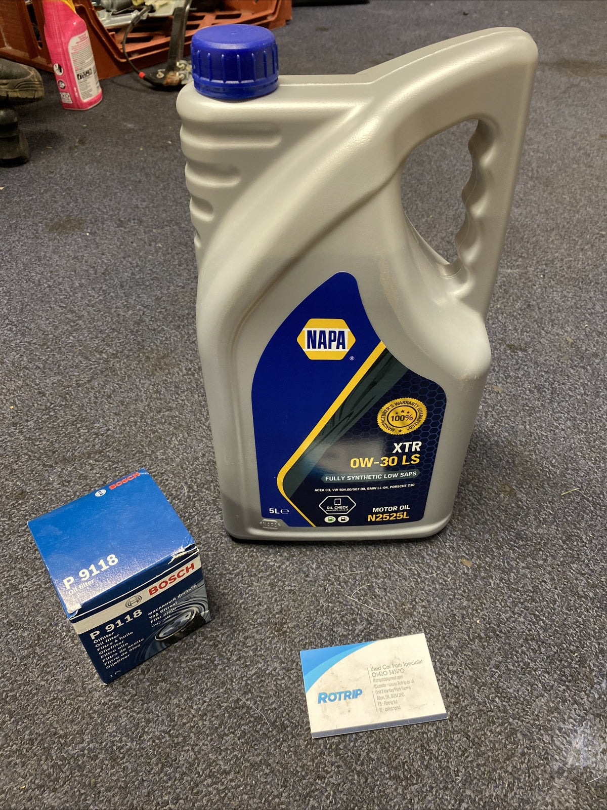 BMW E39 530D Oil Change Service Kit M57D30 (Bosch Oil Filter & 5L of 0W-30)