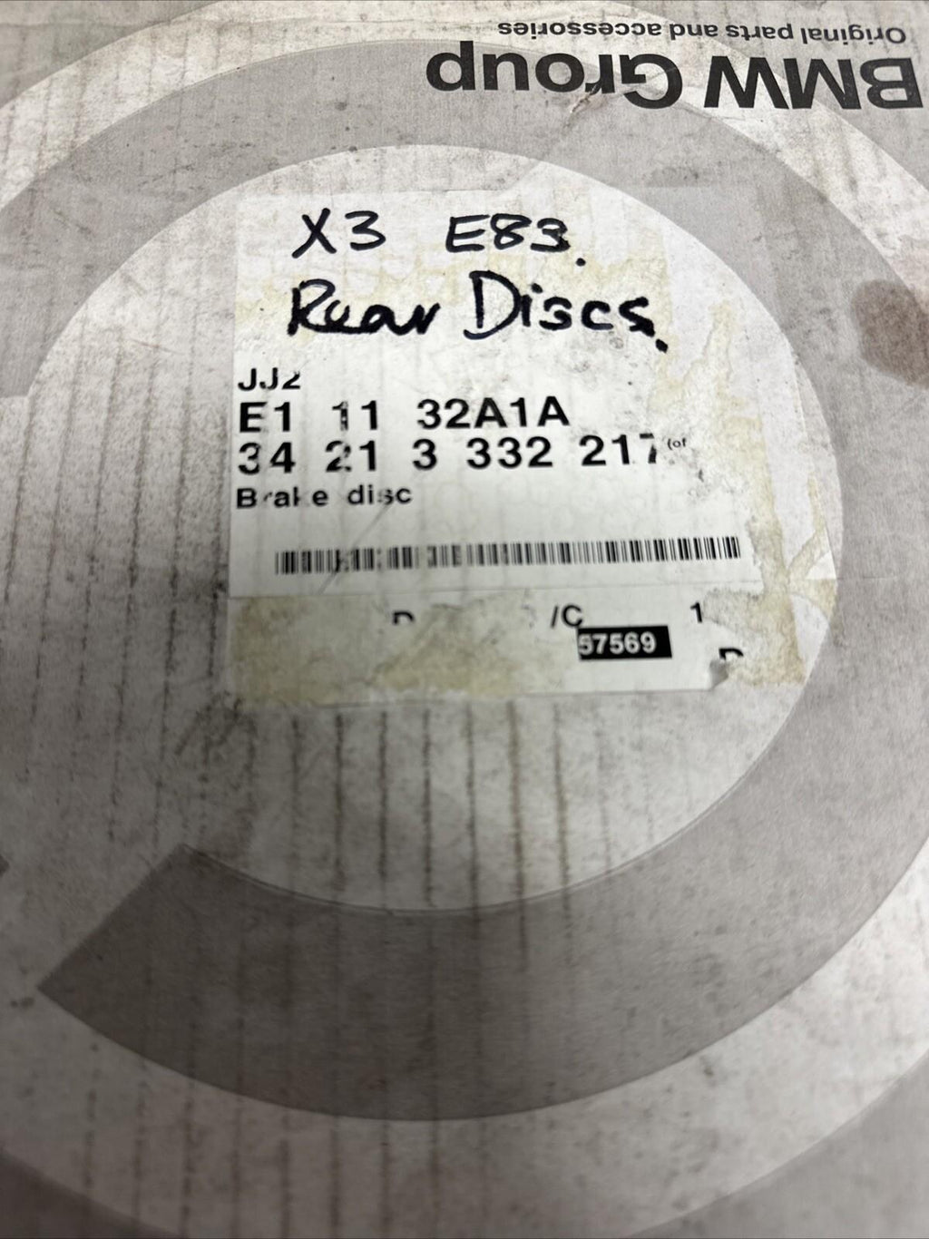 BMW X3 E83 Single Rear Brake Disc #34213332217 #3332217 - 20.4mm