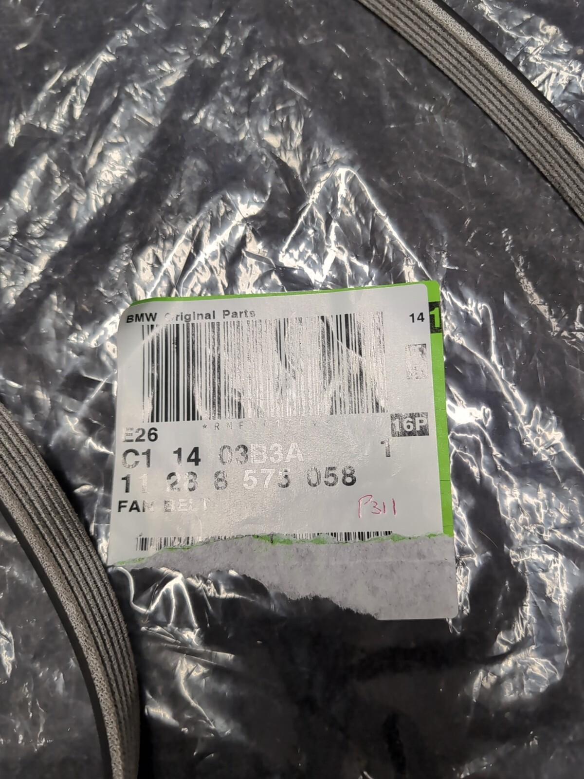 BMW 1 Coupe E82 Engine V-Ribbed Belt #8575058 #11288575058