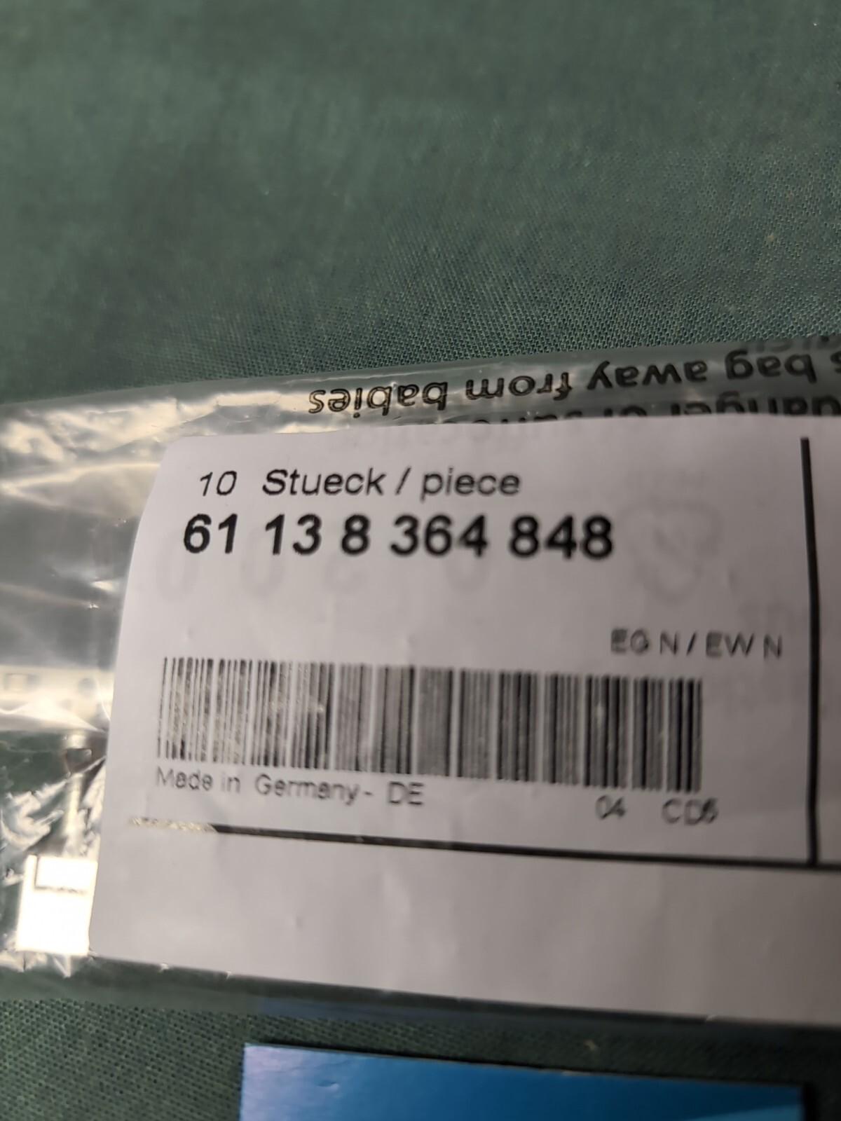 BMW Wiring Plug Connector Terminal Contact Pin #8364848 #61138364848- Bag of 10