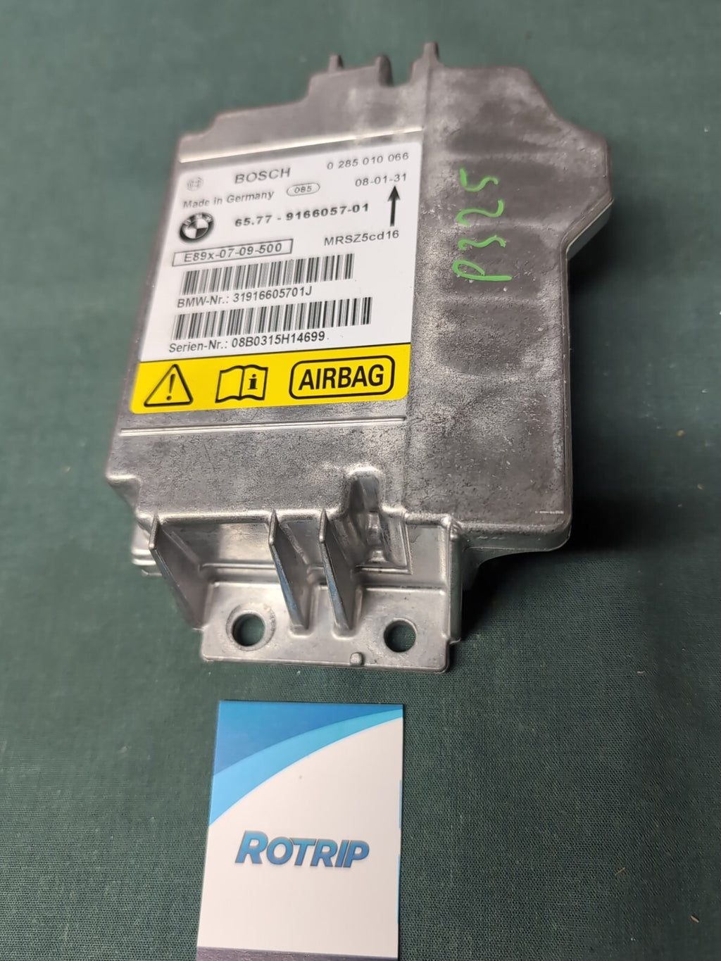 BMW E81 E87 E90 E91 AIRBAG CONTROL UNIT CRASH MODULE ECU #9166057-01 0285010066