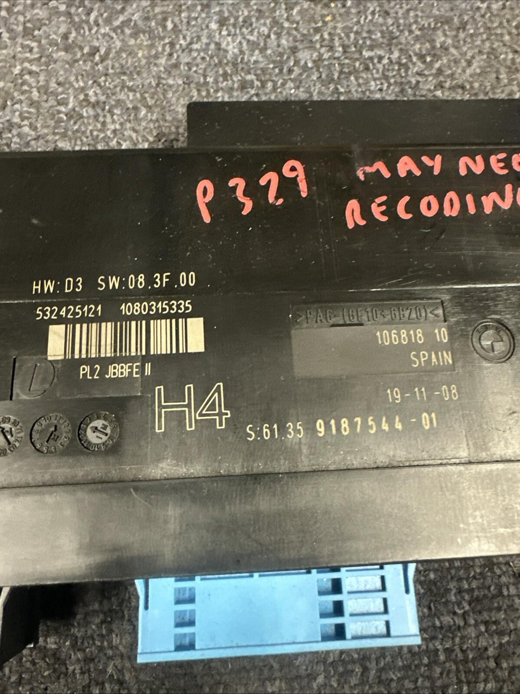 BMW E90/E91 3 Series Body Control Module #9187544