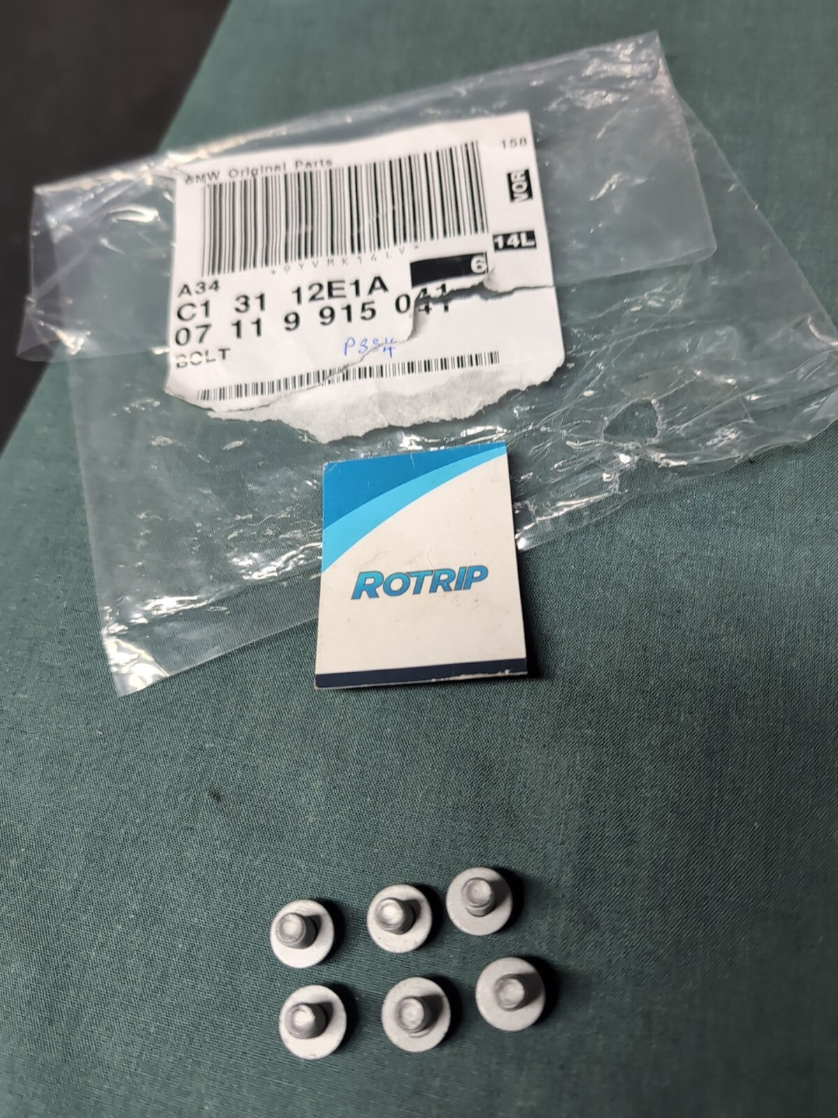 BMW Hex Bolt & Washer M6x1.00x10mm Grade 8.8 #9915041 07119915041 (6 In bag)