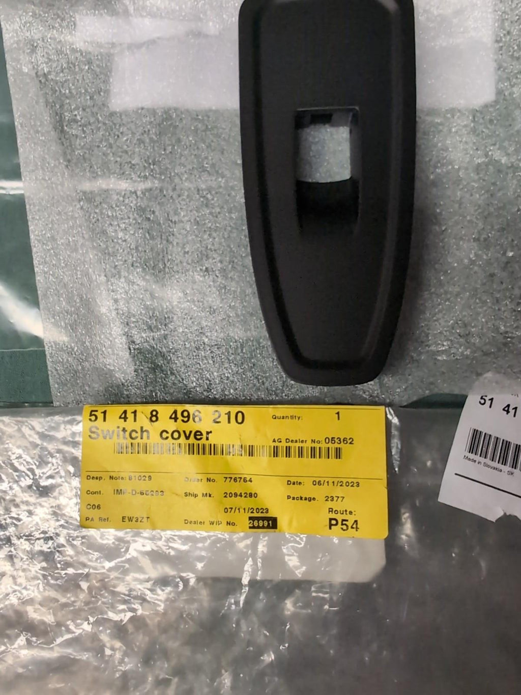BMW Z4 G29 Front Passenger Switch Cover #51 41 8496210