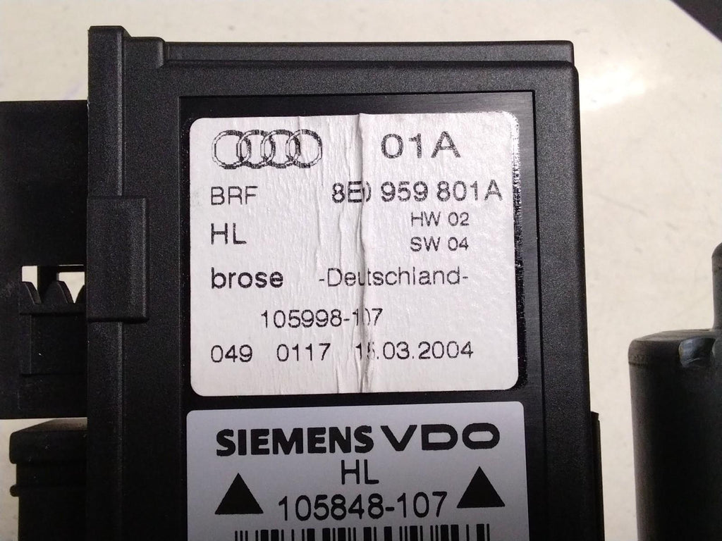 AUDI A4 B6 PASSENGER (N/S) REAR WINDOW MOTOR 8E0959801A