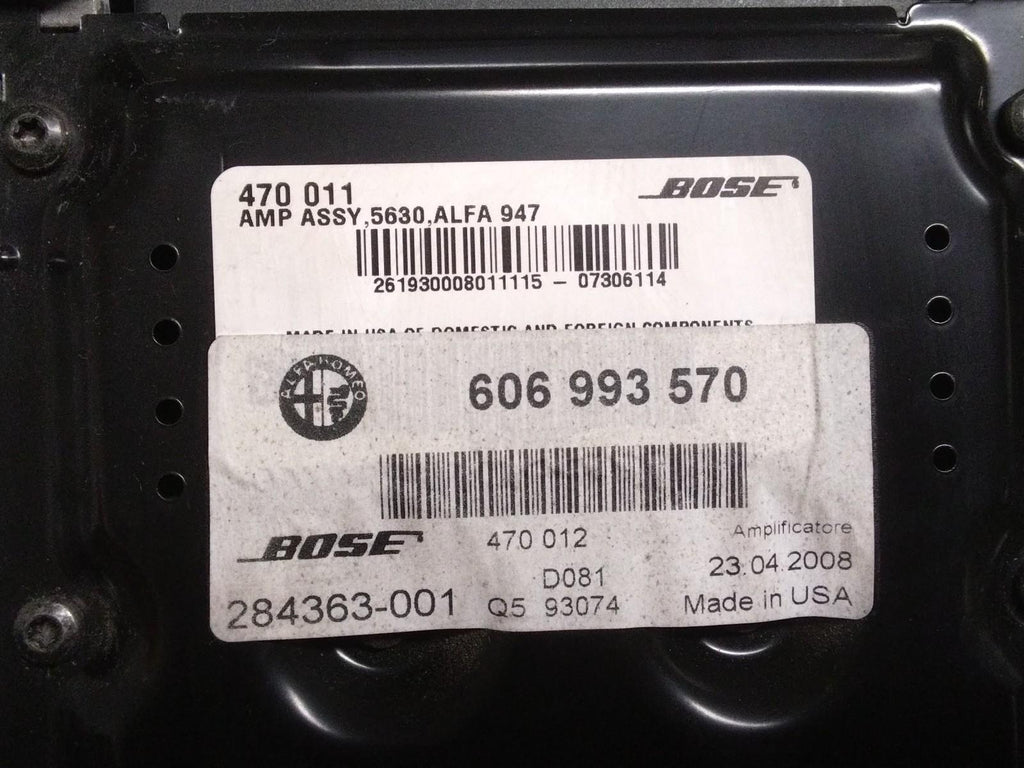 ALFA ROMEO GT BOSE AMPLIFIER UNIT #606993570