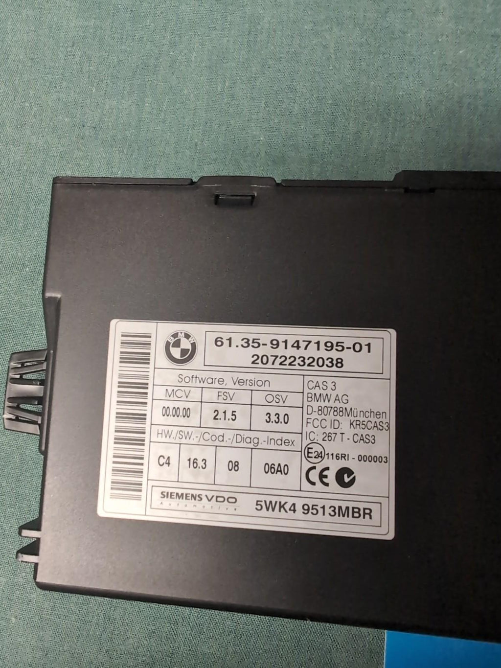 BMW & MINI CAS 3 ECU Control Unit Key Reading Module #9147195-01