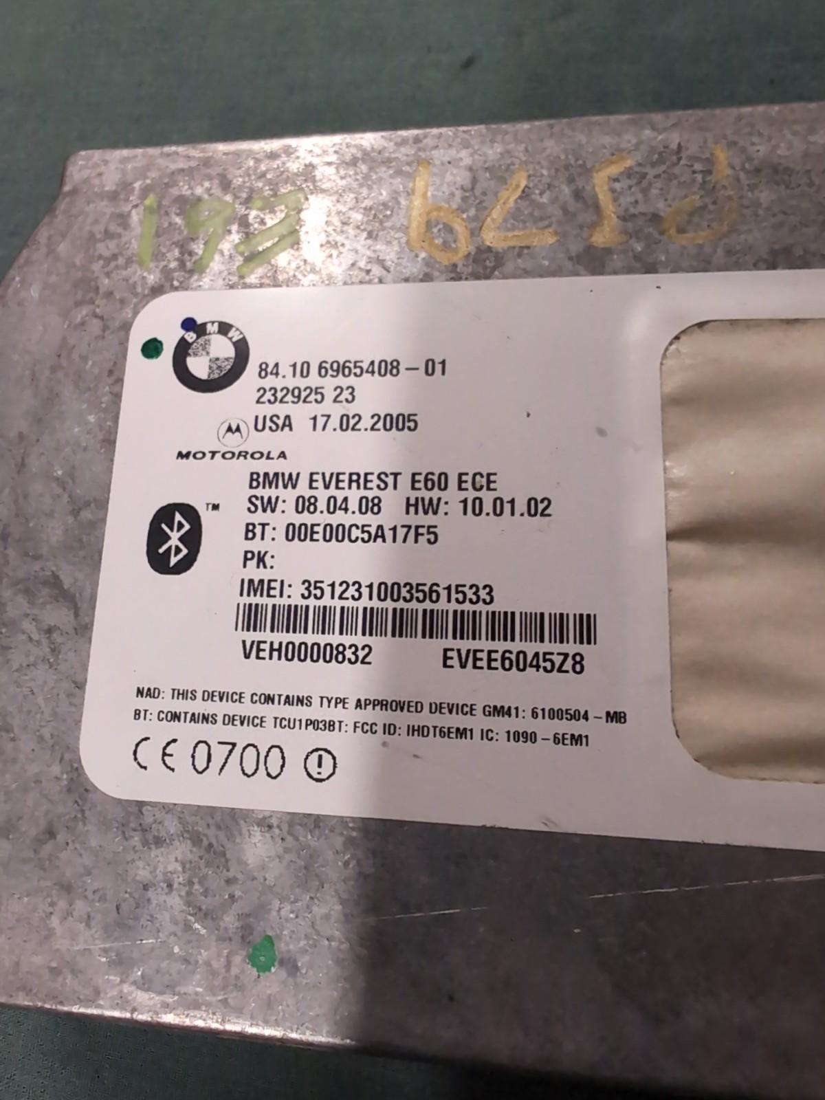 BMW 5 SERIES E61 BLUETOOTH MODULE #84.10 6965408-01