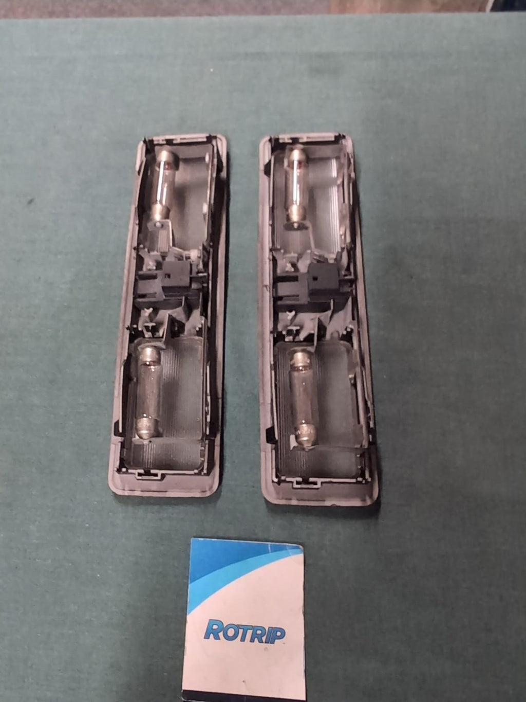 BMW E39 5 Series Front Interior Sun Visor Vanity Mirror Lights Black (P375)