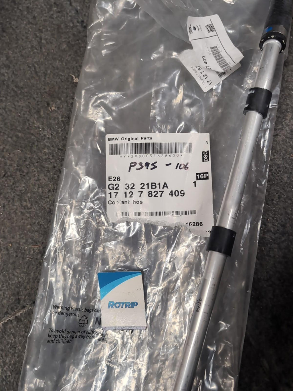 BMW X3 F25 Engine Coolant Pipe Hose  #17127827409